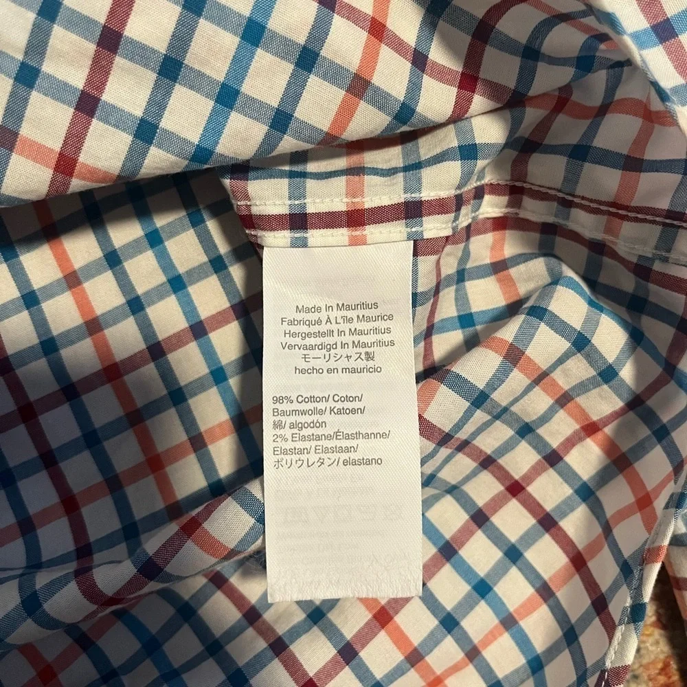 J Crew cotton checked button-up shirt